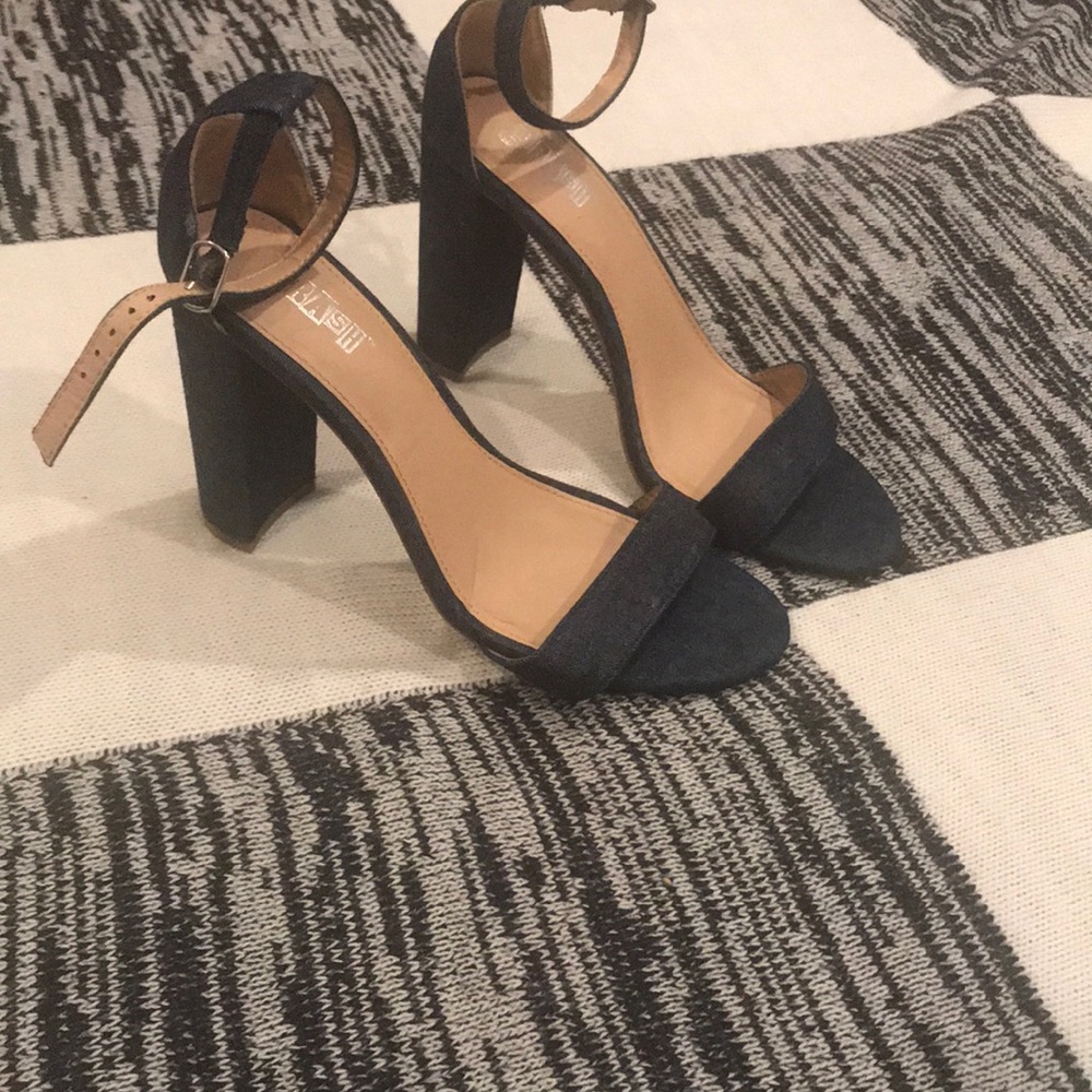 Navy blue high heels